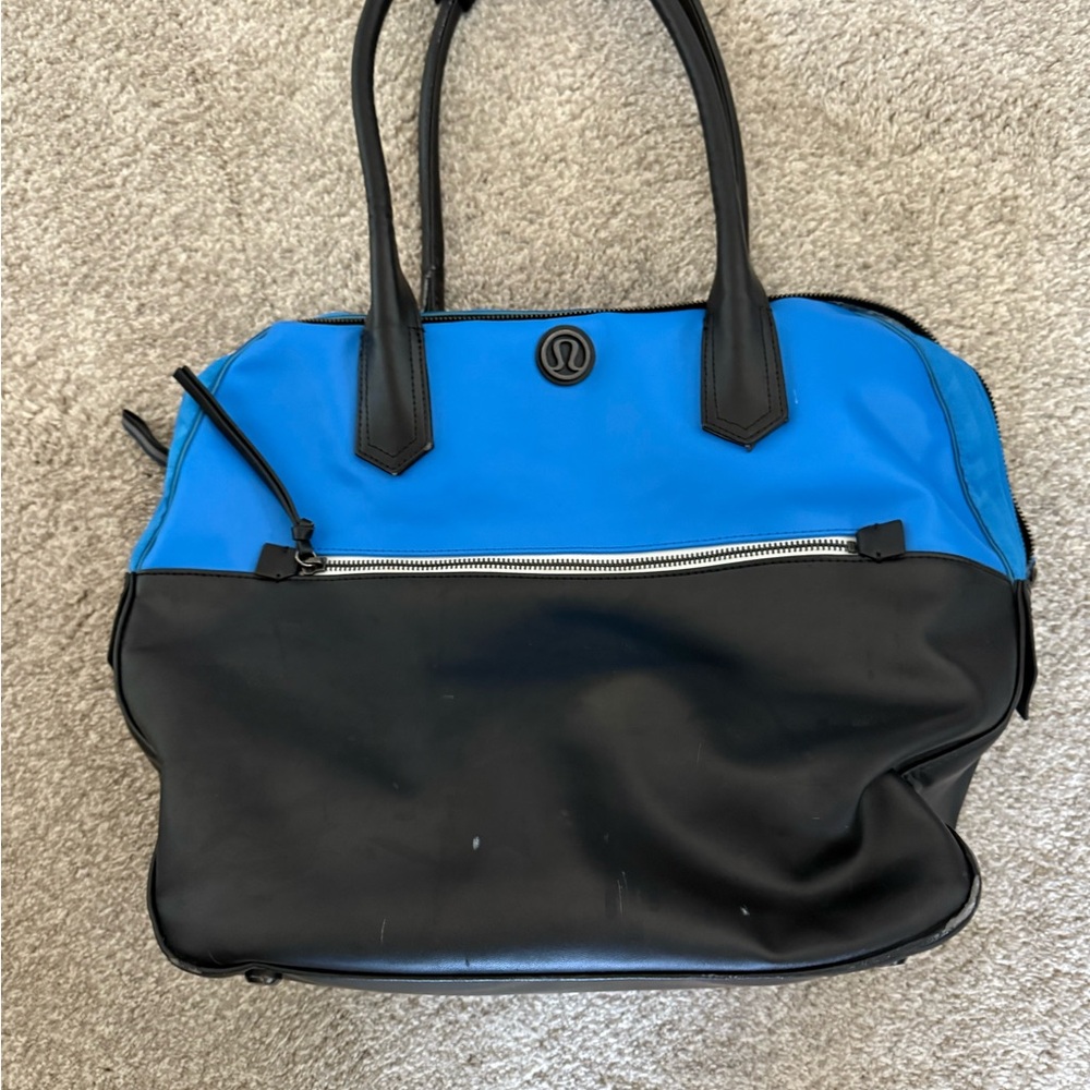 lululemon athletica Sweat Once a Day Black and Blue Tote Bag